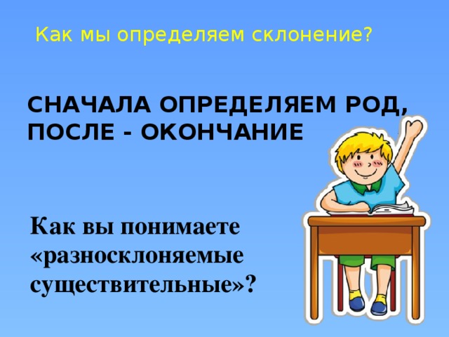 Предложения с разносклоняемыми существительными 5 класс