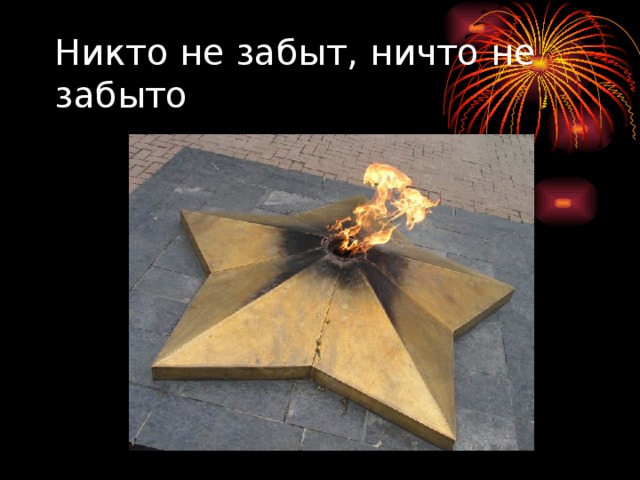 Никто не забыт, ничто не забыто 