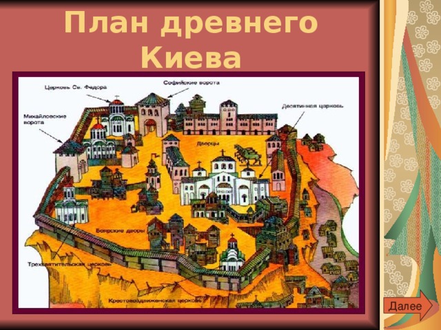 План древнего Киева Далее 