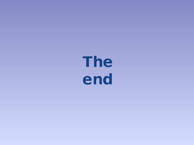 The end 