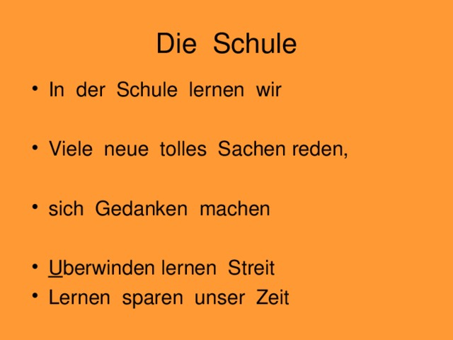 Der schule lernen