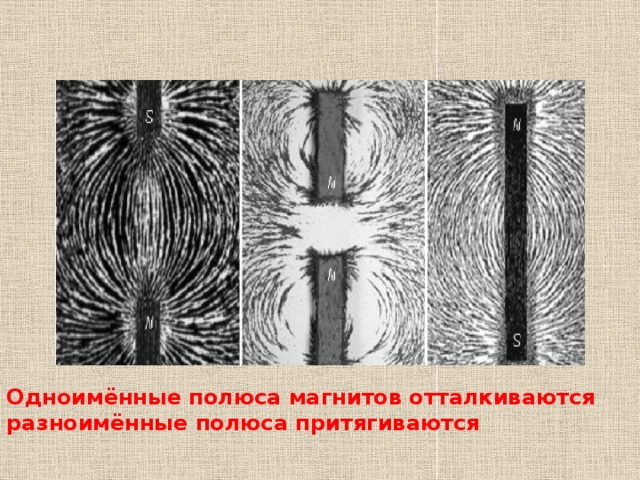 Ученик получил фотографии на которых изображены картины линий магнитного поля