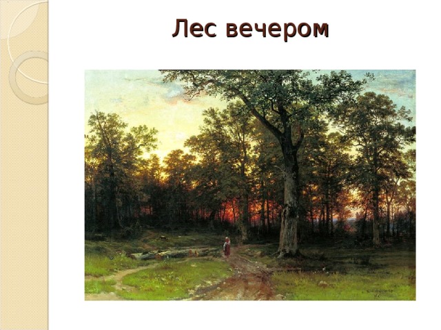 Лес вечером   