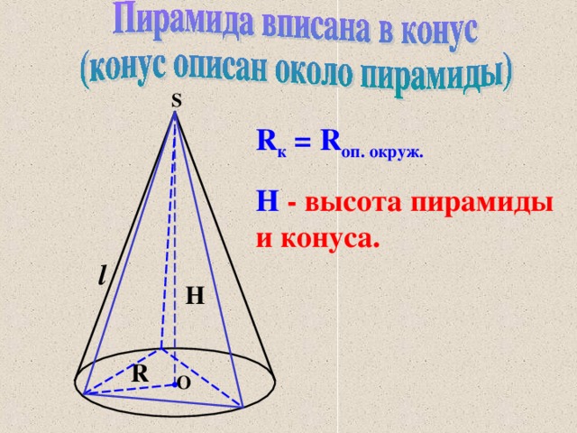 Конус описан. Конус описанный около пирамиды. Пирамида вписанная в конус и описанная около конуса. Вписанные и описанные пирамиды вокруг конуса. Комбинация конуса и пирамиды.