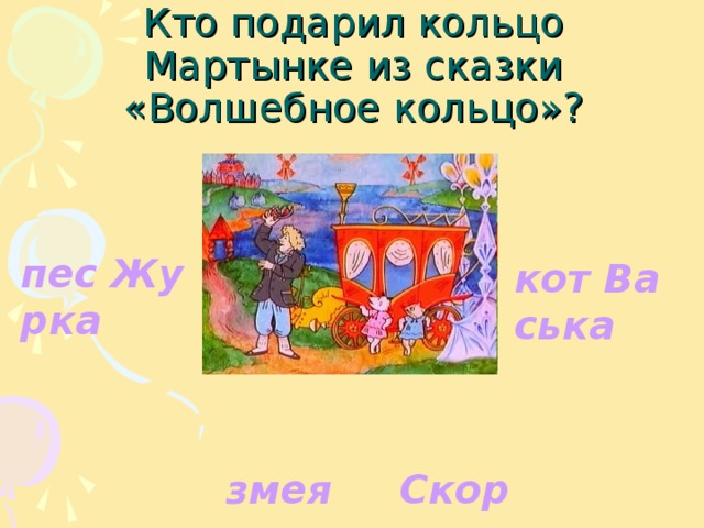 План сказки волшебное кольцо