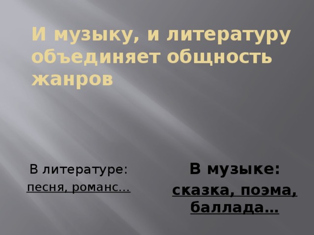 Баллада один из жанров романтической поэзии проект