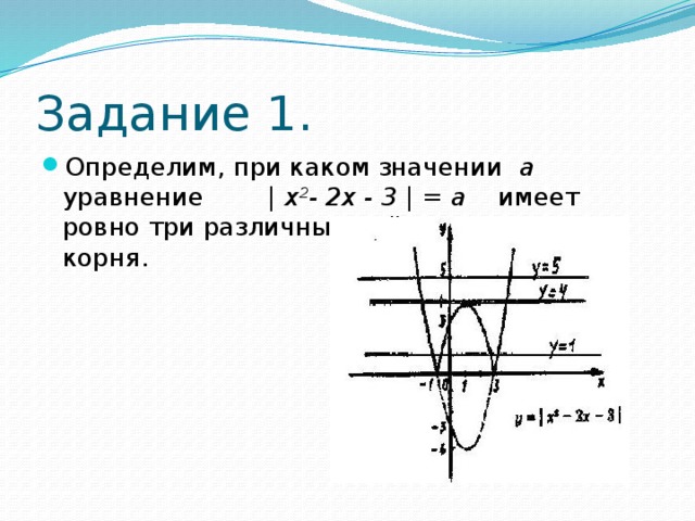 При каких значениях прямая имеет ровно