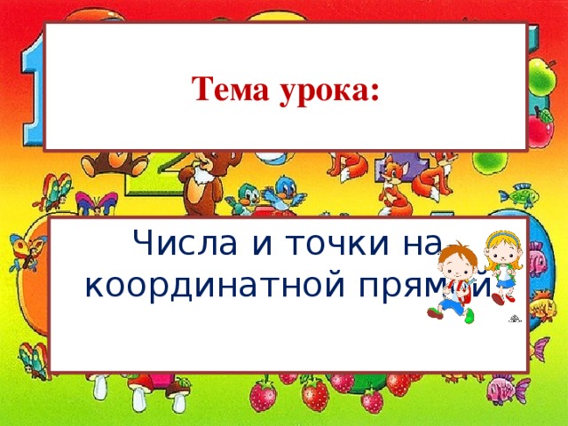 Тема урока: Числа и точки на координатной прямой 