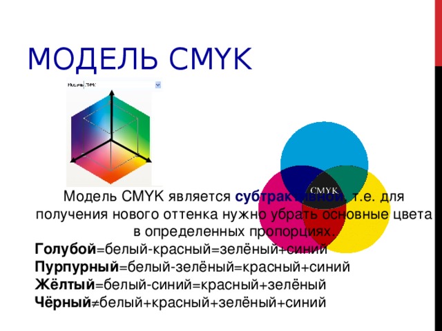 Основные цветовые модели презентация