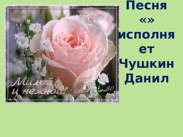 Песня «»  исполняет  Чушкин Данил 