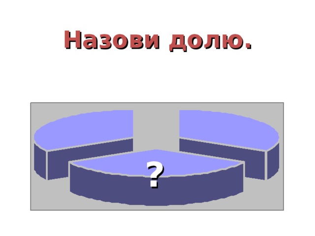 Назови долю. ? 