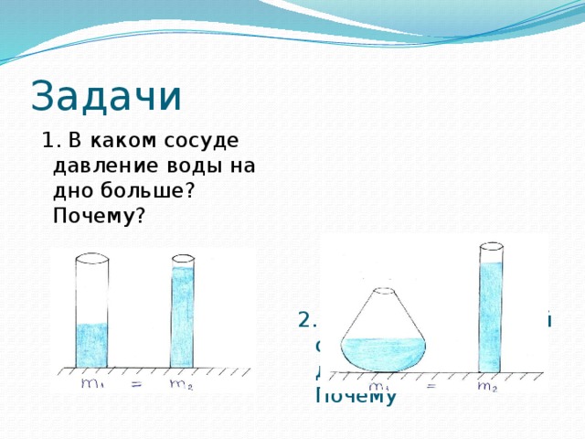 В каком из представленных на рисунке сосудов давление жидкости на уровне ав наименьшее