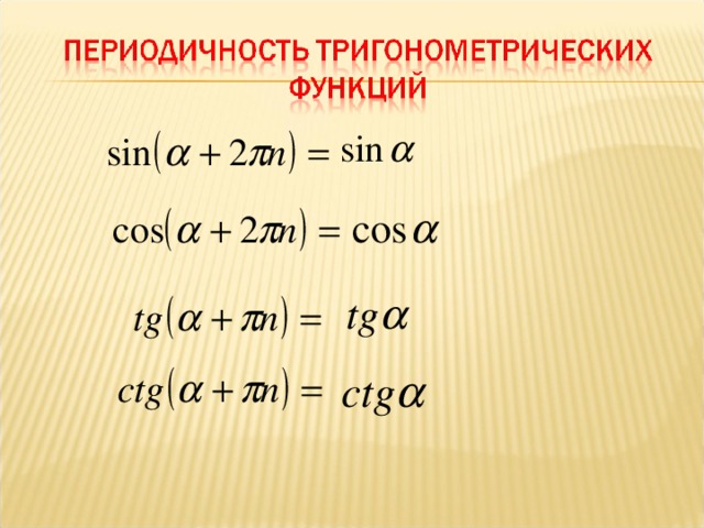 Периодичность тригонометрических функций 10 класс презентация