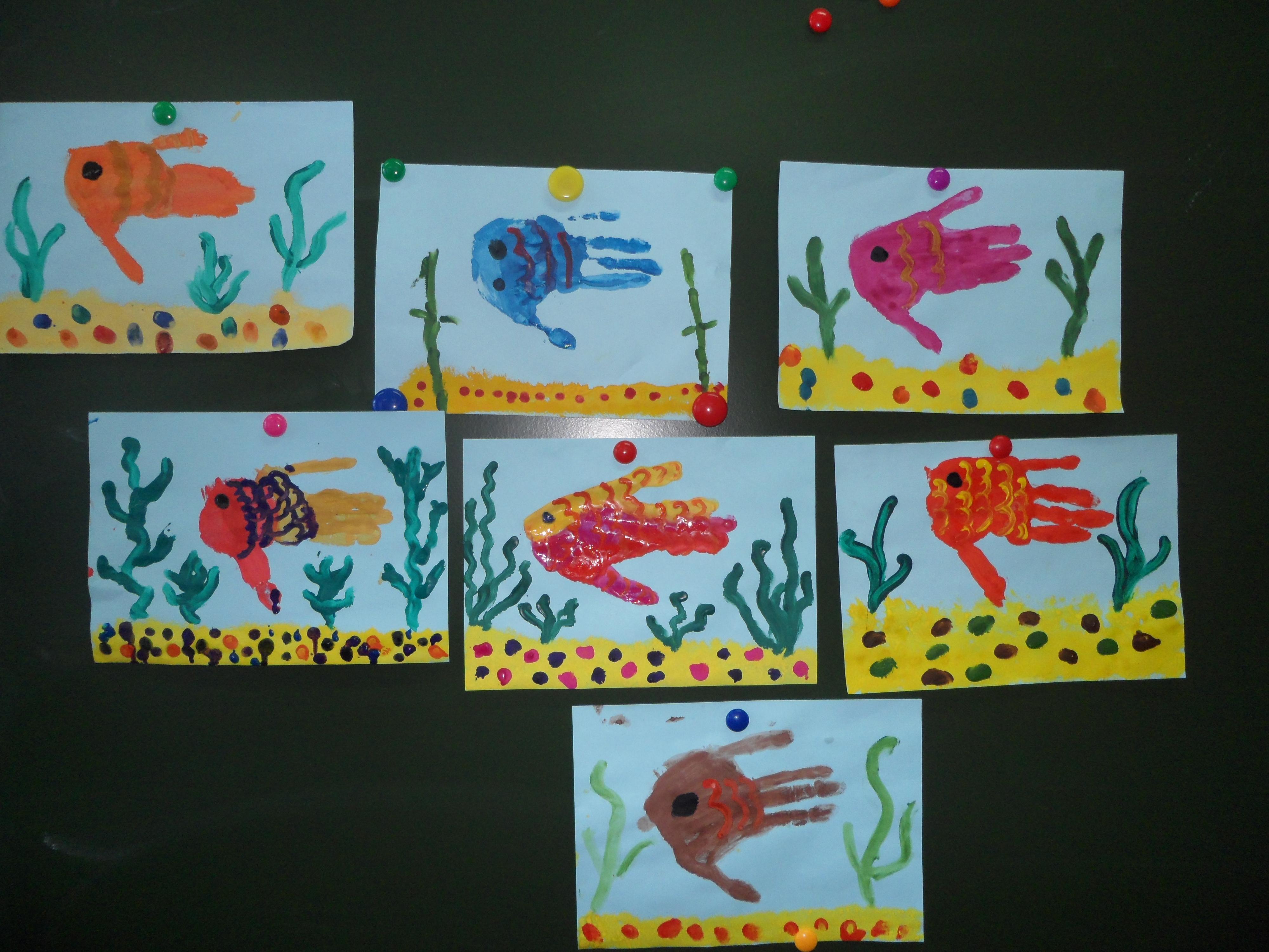 Рисование рыбки в младшей группе