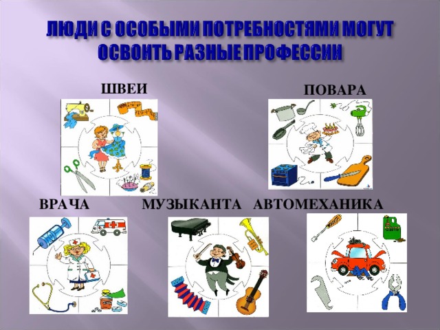  ШВЕИ  ПОВАРА ВРАЧА МУЗЫКАНТА АВТОМЕХАНИКА 
