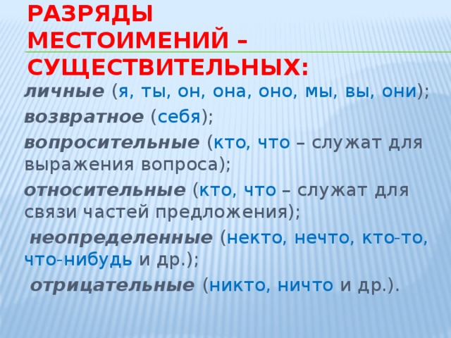 Разряды местоимений личные местоимения 6 класс презентация