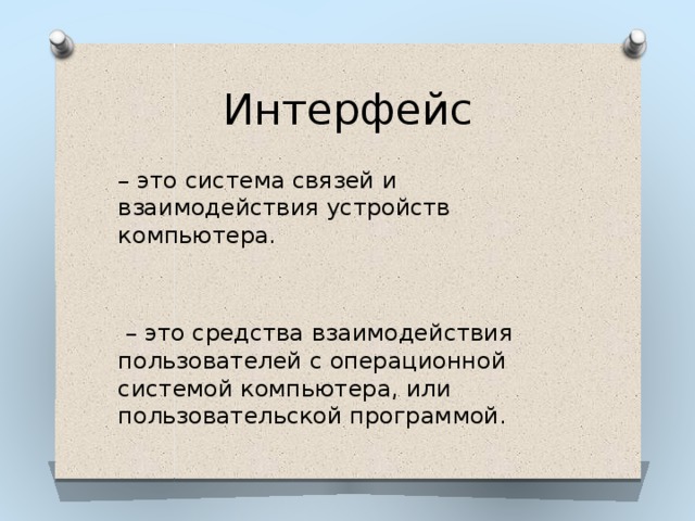 Что такое интерфейс