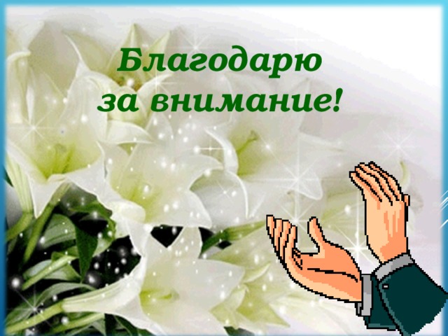  Благодарю за внимание! 