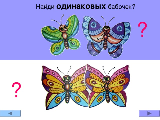 Найди одинаковых бабочек? ? ? 