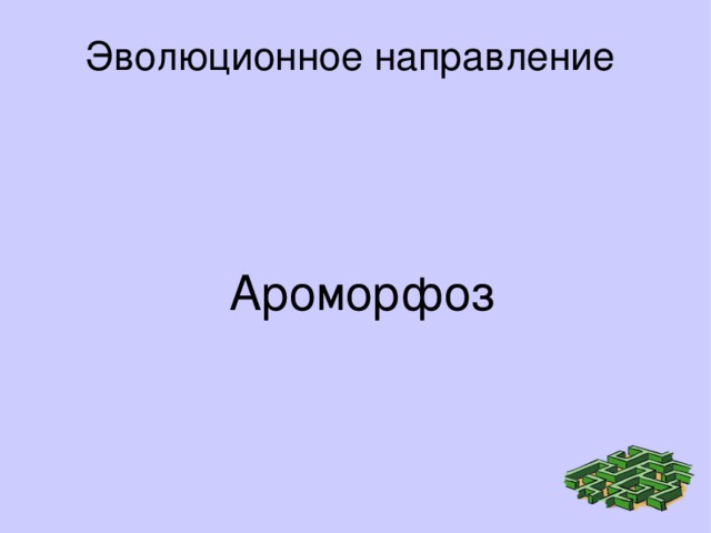 Эволюционное направление Ароморфоз 