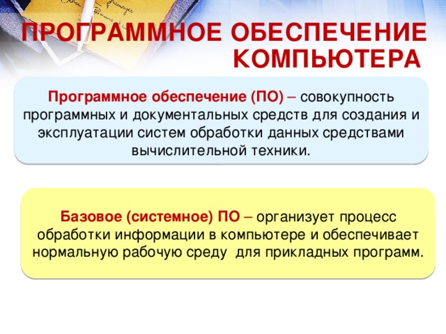 Совокупность программ необходимых для функционирования аппаратных средств компьютера