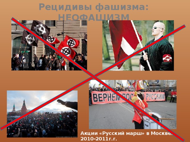 Рецидивы фашизма: НЕОФАШИЗМ Акции «Русский марш» в Москве. 2010-2011г.г. 