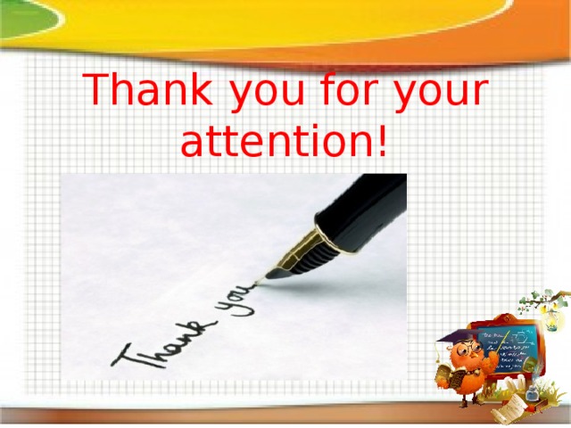 Thank you for your attention! 
