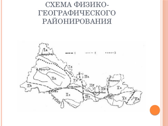 Физико географическое районирование донецкого края дополните схему