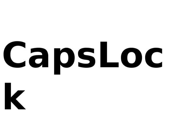 CapsLock 