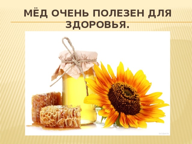 Мёд очень полезен для здоровья. 