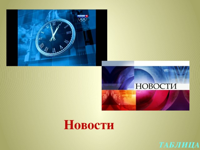 Новости ТАБЛИЦА 