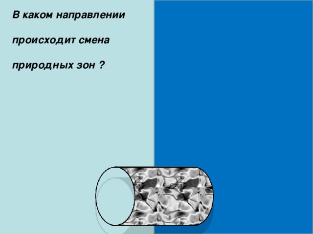 В каком направлении  происходит смена  природных зон ?  С севера на юг 