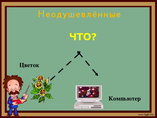      ЧТО?  Н еодушевлённые  Цветок Компьютер  