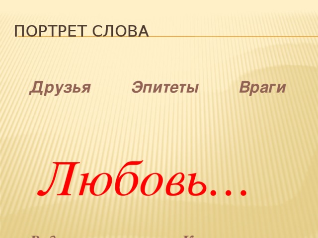 Проект портрет слова