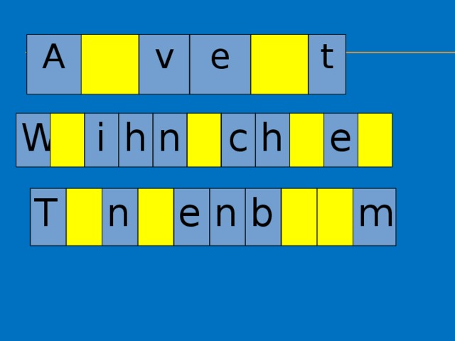 A v e t W i h n c h e T n e n b m 