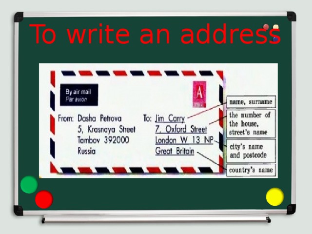 Write your address