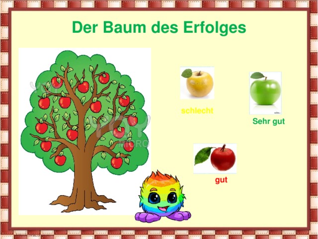 Der Baum des Erfolges schlecht Sehr gut gut 