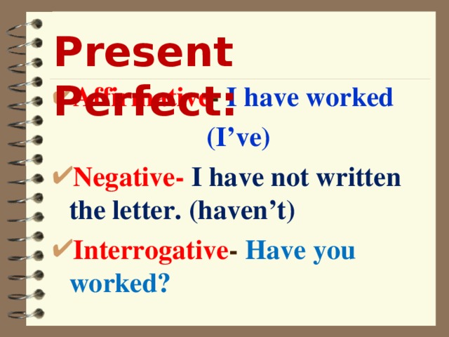 Present perfect презентация