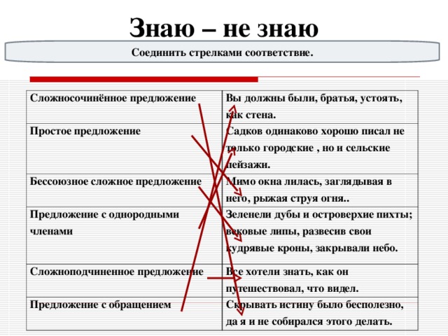 Стрелками соответствие