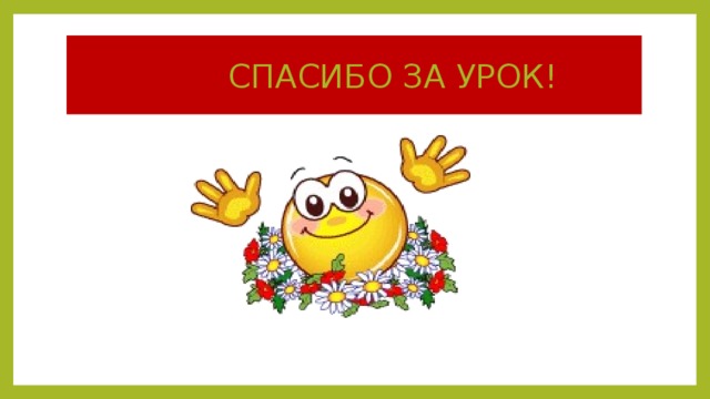  СПАСИБО ЗА УРОК! 