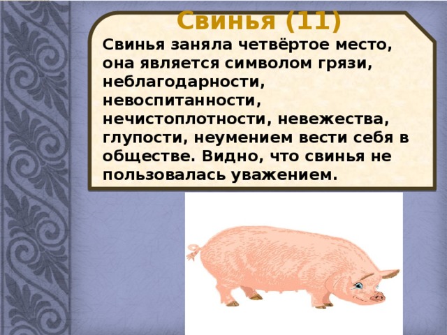 Слово свинья