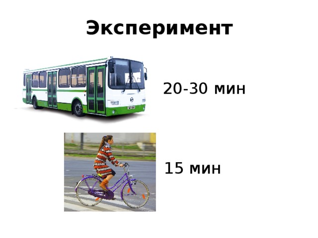 Эксперимент 20-30 мин 15 мин 