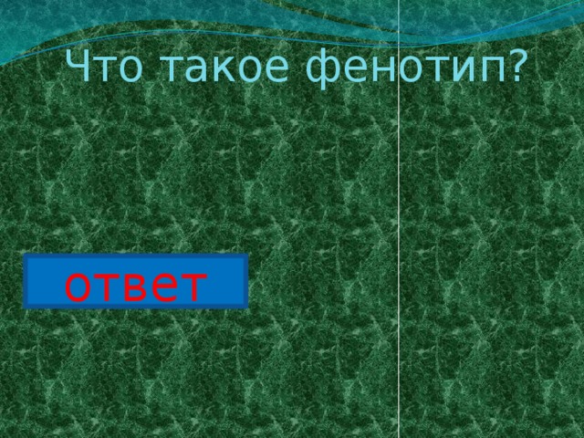 Что такое фенотип? ответ 