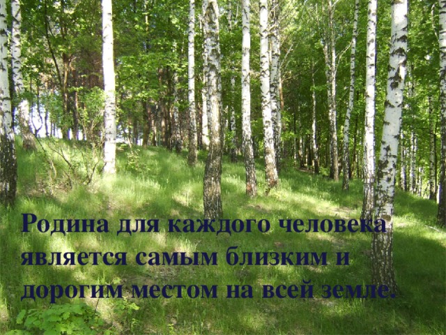 С чего начинается родина видеоурок