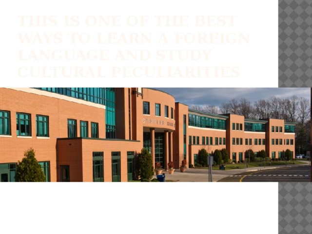 this is one of the best ways to learn a foreign language and study cultural peculiarities 