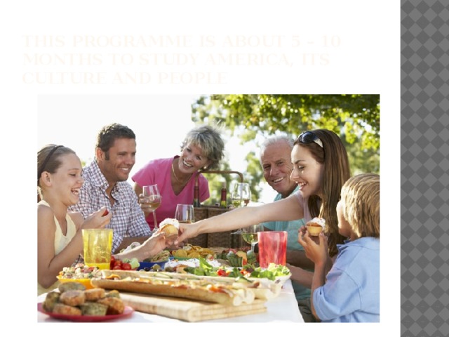 This programme is about 5 – 10 months to study america, its culture and people 