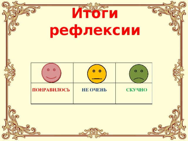 Итоги рефлексии 