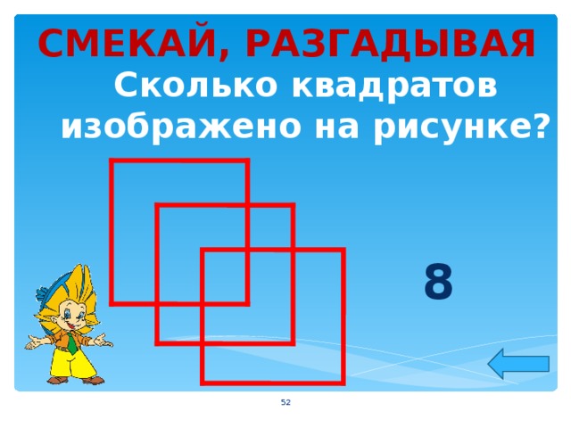 Сколько квадратов на картинке 4х4