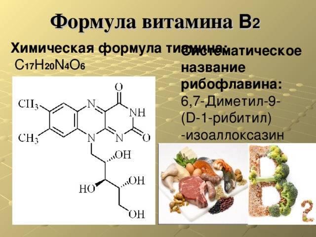 Презентация витамин в2