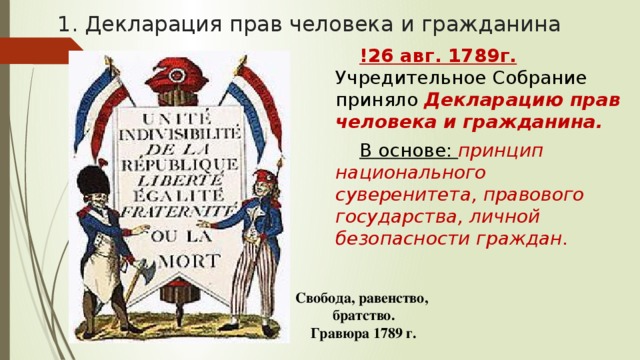 Декларация человека и гражданина франции. Французской декларации прав человека и гражданина 1789 г. Декларация о правах человека Франция 1789. Декларация прав человека и гражданина. Франции в 18 веке. Декларация прав человека и гражданина 1789 г Конституции Франции 1791.